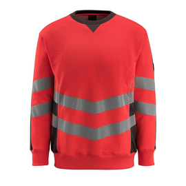 Wigton Sweatshirt / Gr. L, Hi-vis  Rot/Dunkelanthrazit Produktbild