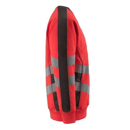 Wigton Sweatshirt / Gr. L, Hi-vis  Rot/Dunkelanthrazit Produktbild Additional View 3 L