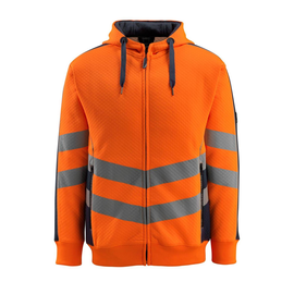 Corby Kapuzensweatshirt / Gr. L, Hi-vis  Orange/Schwarzblau Produktbild