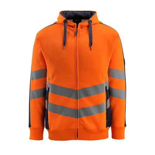 Corby Kapuzensweatshirt / Gr. L, Hi-vis  Orange/Schwarzblau Produktbild
