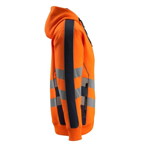 Corby Kapuzensweatshirt / Gr. L, Hi-vis  Orange/Schwarzblau Produktbild Additional View 3 L
