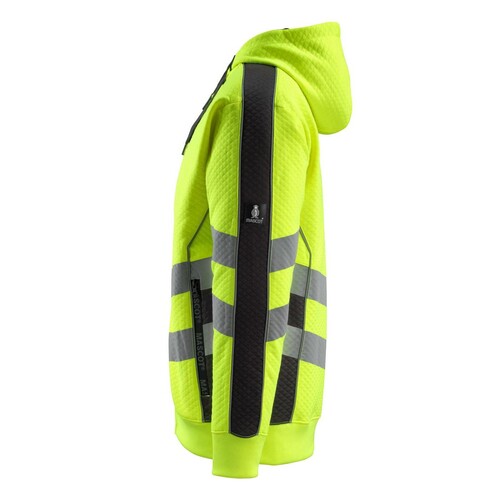 Corby Kapuzensweatshirt / Gr. 2XL,  Hi-vis Gelb/Schwarz Produktbild Additional View 1 L