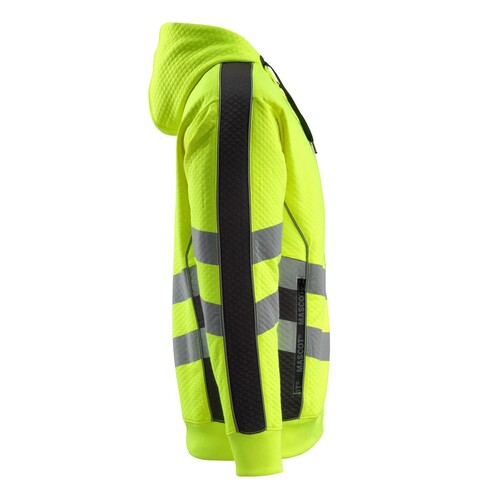 Corby Kapuzensweatshirt / Gr. 2XL,  Hi-vis Gelb/Schwarz Produktbild Additional View 3 L