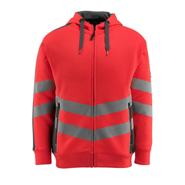 Corby Kapuzensweatshirt / Gr. S, Hi-vis  Rot/Dunkelanthrazit Produktbild