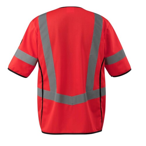 Verkehrsweste / Gr. L, Hi-vis Rot Produktbild Additional View 2 L