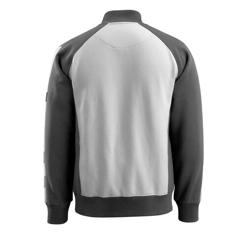Amberg Sweatshirt mit Reißverschluss /  Gr. L, Weiß/Dunkelanthrazit Produktbild Additional View 2 L
