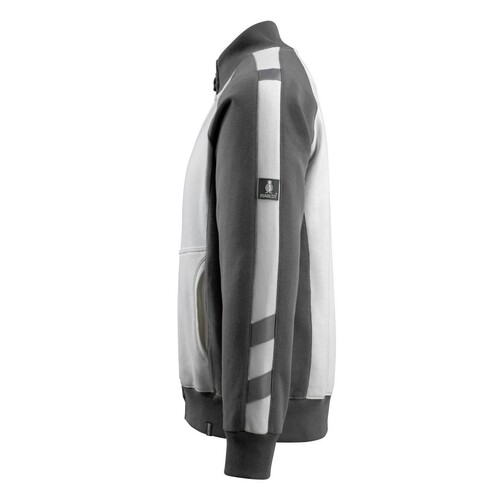 Amberg Sweatshirt mit Reißverschluss /  Gr. S, Weiß/Dunkelanthrazit Produktbild Additional View 1 L