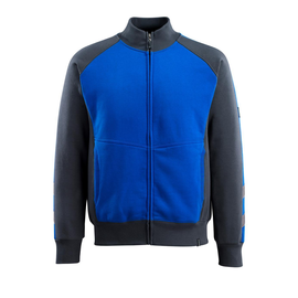 Amberg Sweatshirt mit Reißverschluss /  Gr. 4XL, Kornblau/Schwarzblau Produktbild