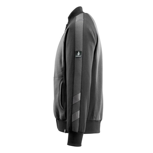 Amberg Sweatshirt mit Reißverschluss /  Gr. 3XL, Dunkelanthrazit/Schwarz Produktbild Additional View 1 L