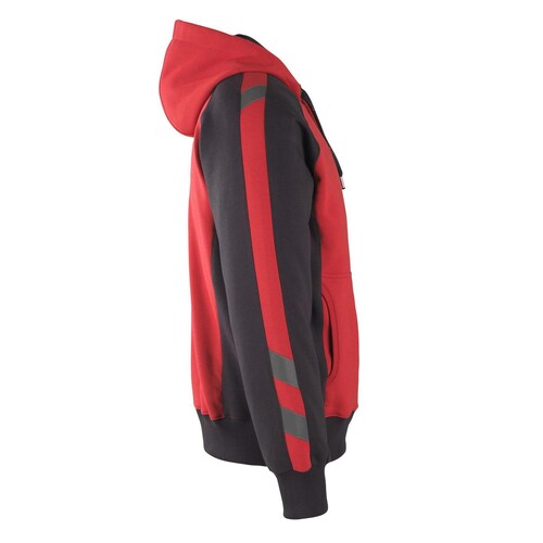 Wiesbaden Kapuzensweatshirt / Gr. XS,  Rot/Schwarz Produktbild Additional View 3 L