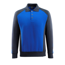 Magdeburg Polo-sweatshirt / Gr. L,  Kornblau/Schwarzblau Produktbild