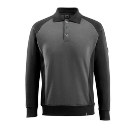 Magdeburg Polo-sweatshirt / Gr. L,  Dunkelanthrazit/Schwarz Produktbild