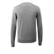 Strickpullover V-Ausschnitt,  Merinowolle / Gr. L, Grau-meliert Produktbild Additional View 2 S