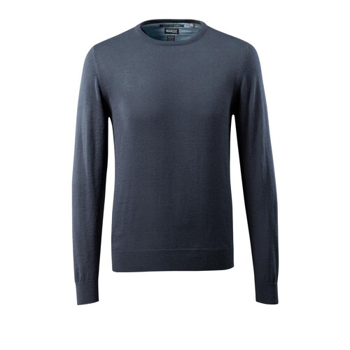 Strickpullover runder Halsausschnitt /  Gr. L, Schwarzblau Produktbild