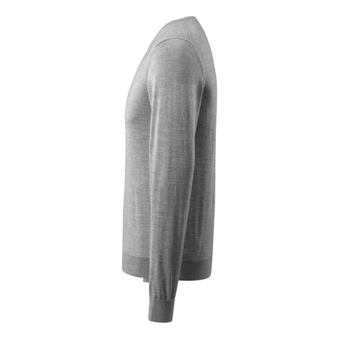 Strickpullover runder Halsausschnitt /  Gr. 4XL, Grau-meliert Produktbild Additional View 1 L