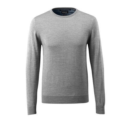 Strickpullover runder Halsausschnitt /  Gr. L, Grau-meliert Produktbild