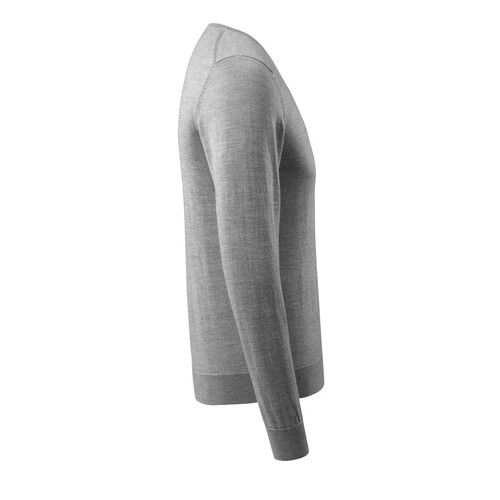 Strickpullover runder Halsausschnitt /  Gr. L, Grau-meliert Produktbild Additional View 3 L