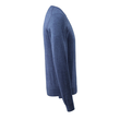 Strickpullover runder Halsausschnitt /  Gr. M, Blau-meliert Produktbild Additional View 3 S