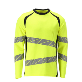 T-Shirt, Langarm, moderne Passform /  Gr. 2XL, Hi-vis Gelb/Schwarzblau Produktbild