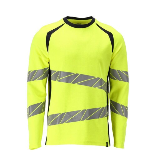 T-Shirt, Langarm, moderne Passform /  Gr. 2XL, Hi-vis Gelb/Schwarzblau Produktbild