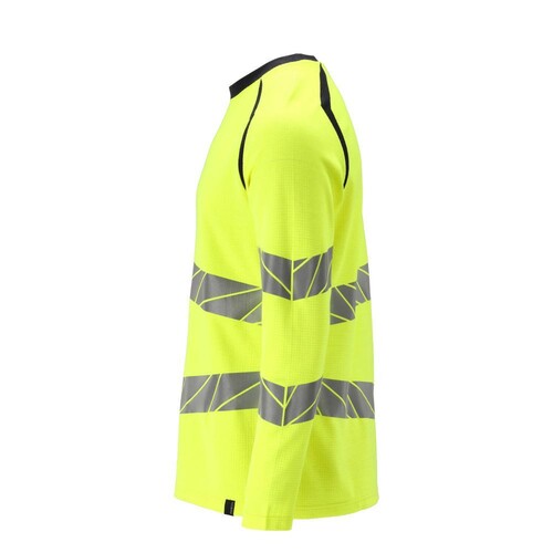 T-Shirt, Langarm, moderne Passform /  Gr. 2XL, Hi-vis Gelb/Schwarzblau Produktbild Additional View 1 L