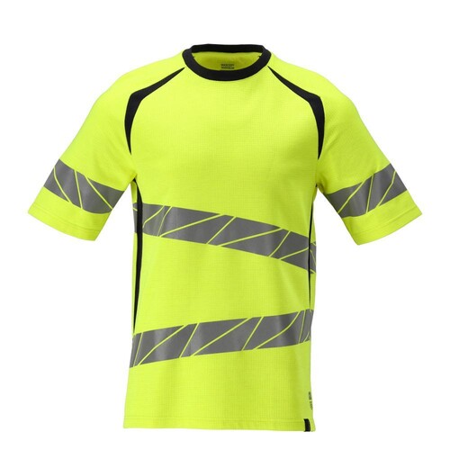 T-Shirt, moderne Passform / Gr. 4XL,  Hi-vis Gelb/Schwarzblau Produktbild