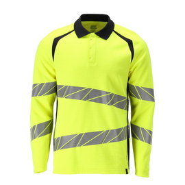 Polo-Shirt, Langarm / Gr. 4XL, Hi-vis  Gelb/Schwarzblau Produktbild