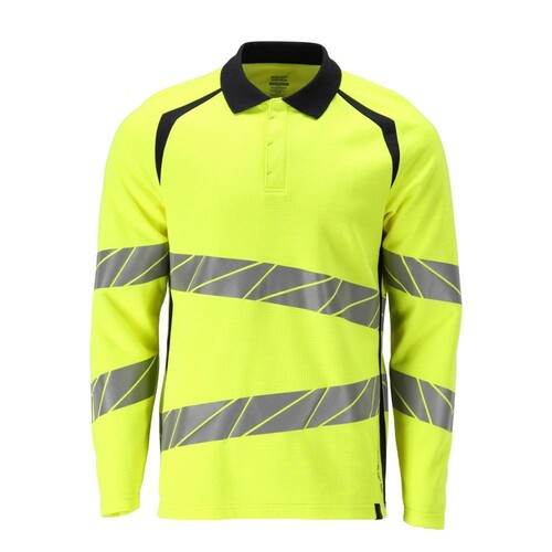 Polo-Shirt, Langarm / Gr. 4XL, Hi-vis  Gelb/Schwarzblau Produktbild