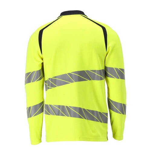 Polo-Shirt, Langarm / Gr. 4XL, Hi-vis  Gelb/Schwarzblau Produktbild Additional View 2 L