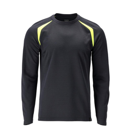 T-Shirt, Langarm, moderne Passform /  Gr. XS, Schwarzblau/Hi-vis Gelb Produktbild