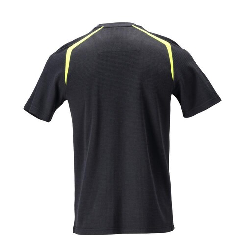 T-Shirt, moderne Passform / Gr. XS,  Schwarzblau/Hi-vis Gelb Produktbild Additional View 2 L