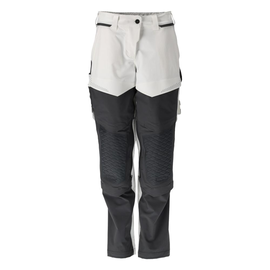 Hose mit Knietaschen, Damen / Gr.  82C34, Weiß/Anthrazitgrau Produktbild