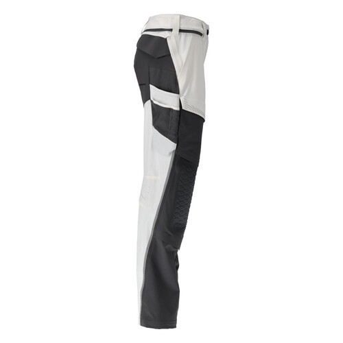 Hose mit Knietaschen, Damen / Gr.  82C34, Weiß/Anthrazitgrau Produktbild Additional View 3 L