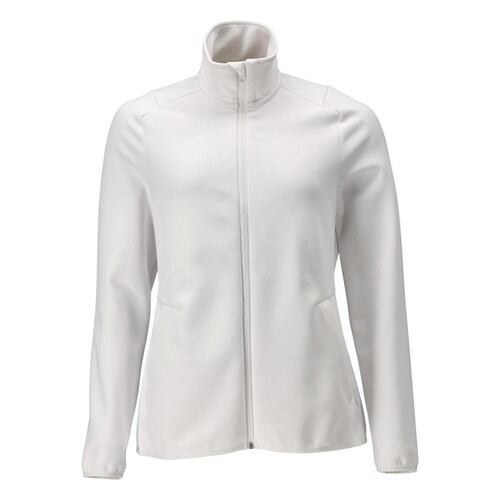 Fleecepullover mit Reißverschluss,  Damen Microfleecejacke / Gr. 4XL, Weiß Produktbild
