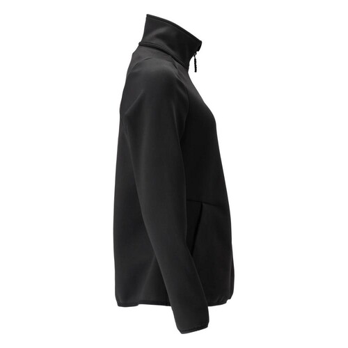 Fleecepullover mit Reißverschluss,  Damen Microfleecejacke / Gr. M, Schwarz Produktbild Additional View 3 L
