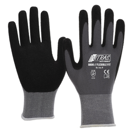 Strickhandschuh Spezial-Strick / Gr. 6 grau-schwarz / Spezialbeschichtung Nitras 8800 Produktbild