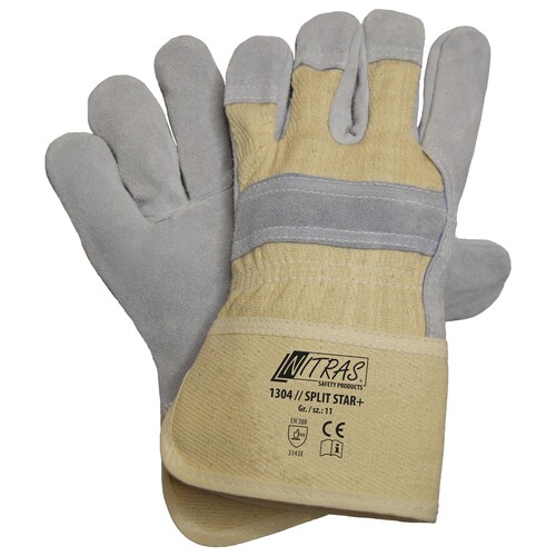 Lederhandschuh Rindspaltleder / Gr. 11 natur-grau / Nitras 1304 Produktbild Front View L