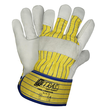 Lederhandschuh Rindvollleder / Gr. 10 gelb-blau-grau / Nitras 1403C Produktbild