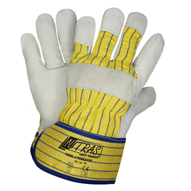 Lederhandschuh Rindvollleder / Gr. 10 gelb-blau-grau / Nitras 1403C Produktbild