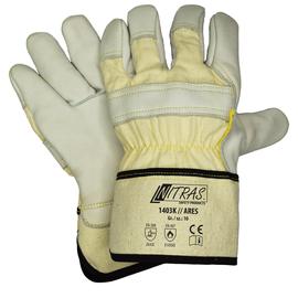Schutzhandschuh Rindvollleder / Gr. 8 natur-grau / Nitras 1403K Produktbild
