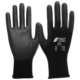 Nylonhandschuh Nylon / Gr. 6 schwarz / PU-beschichtet Nitras 6215 Produktbild