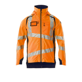 Hard Shell Jacke mit leichtem Futter /  Gr. 4XL, Hi-vis Orange/Schwarzblau Produktbild