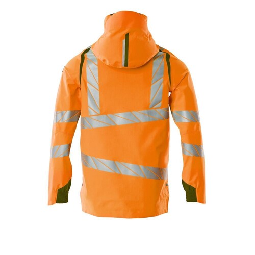 Hard Shell Jacke mit leichtem Futter /  Gr. L, Hi-vis Orange/Moosgrün Produktbild Additional View 1 L