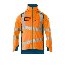 Hard Shell Jacke mit leichtem Futter /  Gr. L, Hi-vis Orange/Dunkelpetroleum Produktbild