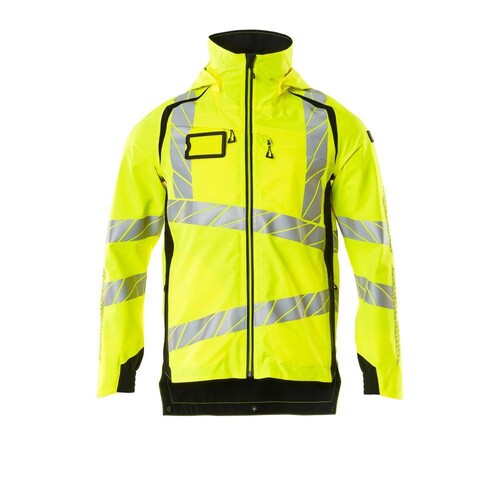 Hard Shell Jacke mit leichtem Futter /  Gr. 4XL, Hi-vis Gelb/Schwarz Produktbild