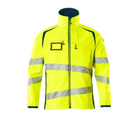 Soft Shell Jacke / Gr. 4XL, Hi-vis  Gelb/Dunkelpetroleum Produktbild