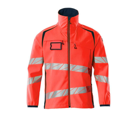 Soft Shell Jacke / Gr. 4XL, Hi-vis  Rot/Schwarzblau Produktbild