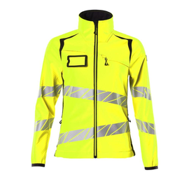 Soft Shell Jacke, Damenpassform / Gr.  XL, Hi-vis Gelb/Schwarzblau Produktbild
