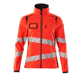 Soft Shell Jacke, Damenpassform / Gr.  XL, Hi-vis Rot/Schwarzblau Produktbild