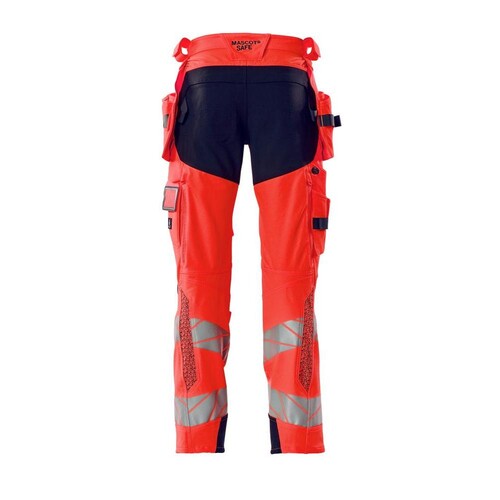 Hose mit Hängetaschen, ULTIMATE STRETCH  / Gr. 90C62, Hi-vis Rot/Schwarzblau Produktbild Additional View 1 L